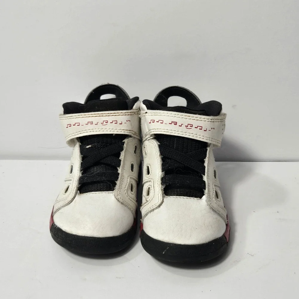 Nike Air Jordan 6 Retro Toddler White Varsity Red Black 428820-100 Size 6C